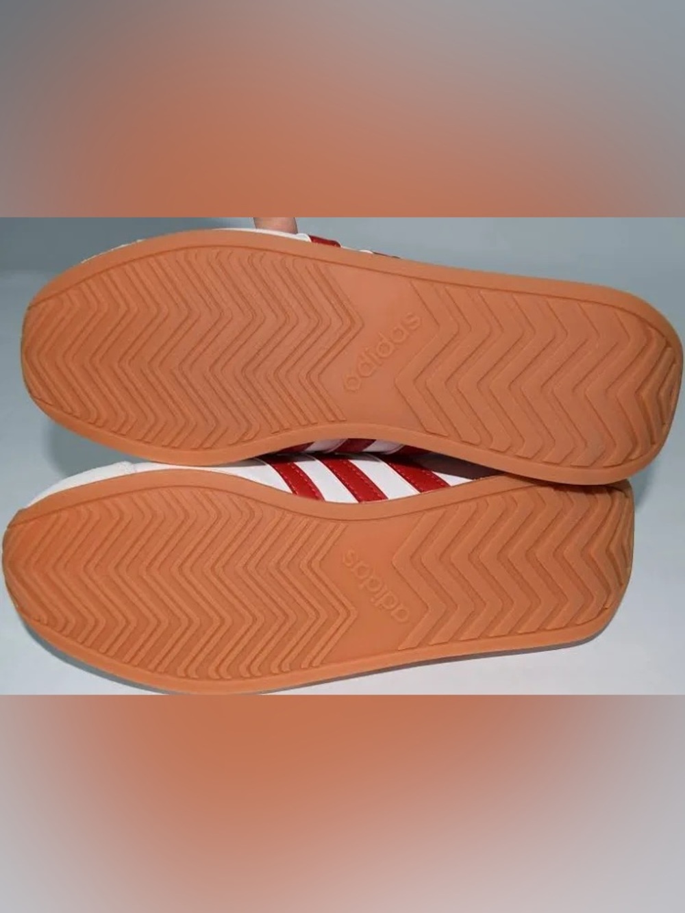 Adidas White Sneakers with Red Three Stripes Runvista Halo model : k16037 - Picture 6 of 12